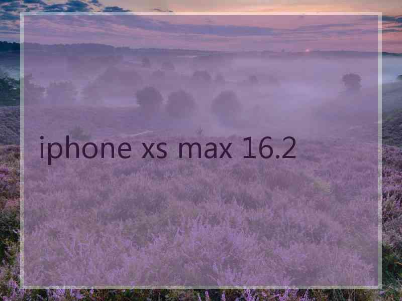 iphone xs max 16.2