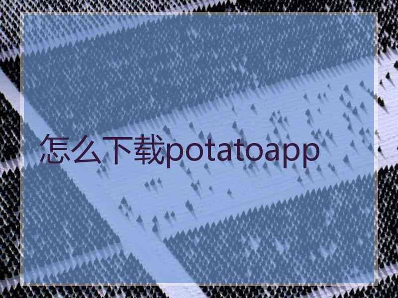 怎么下载potatoapp