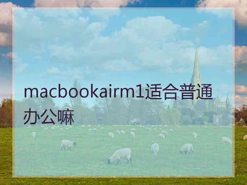 macbookairm1适合普通办公嘛