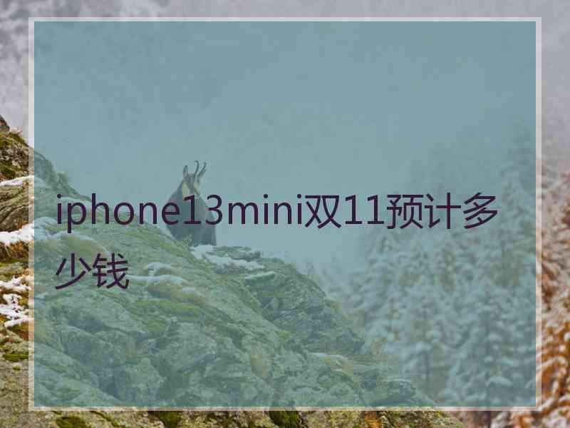 iphone13mini双11预计多少钱