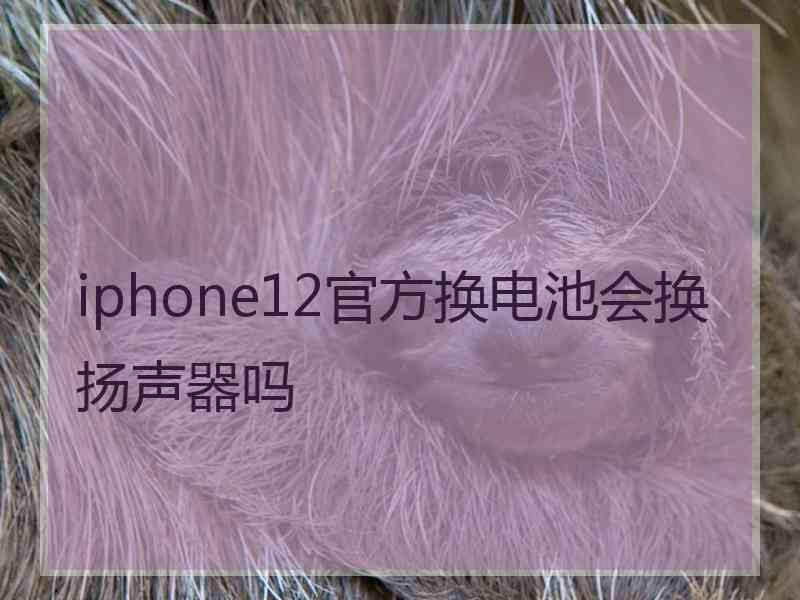 iphone12官方换电池会换扬声器吗