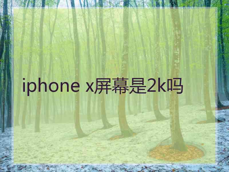 iphone x屏幕是2k吗