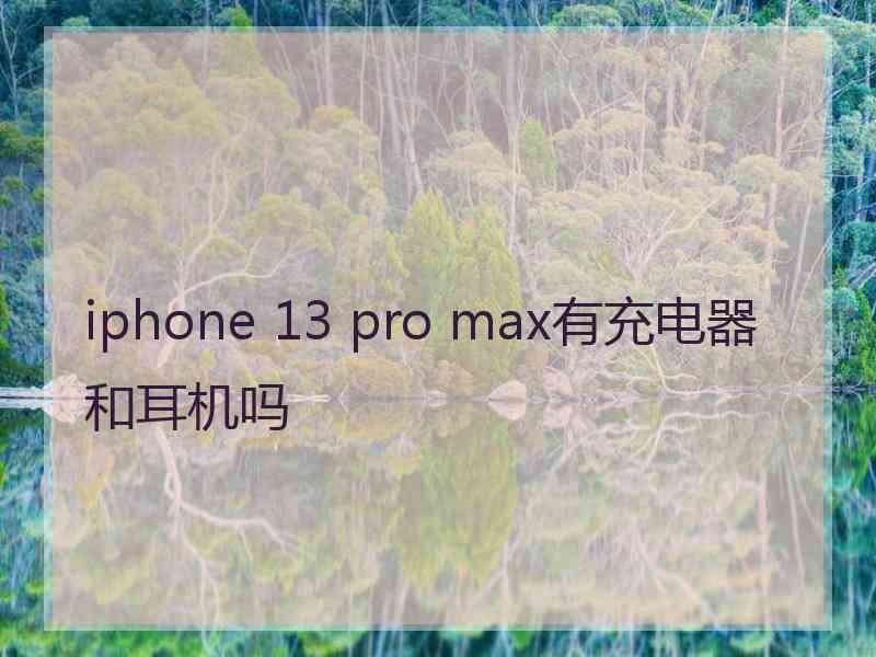 iphone 13 pro max有充电器和耳机吗