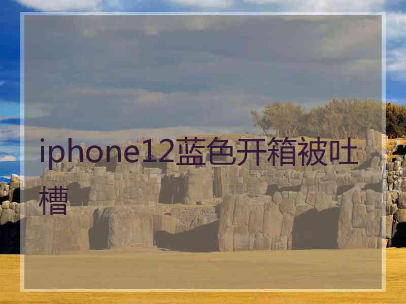 iphone12蓝色开箱被吐槽