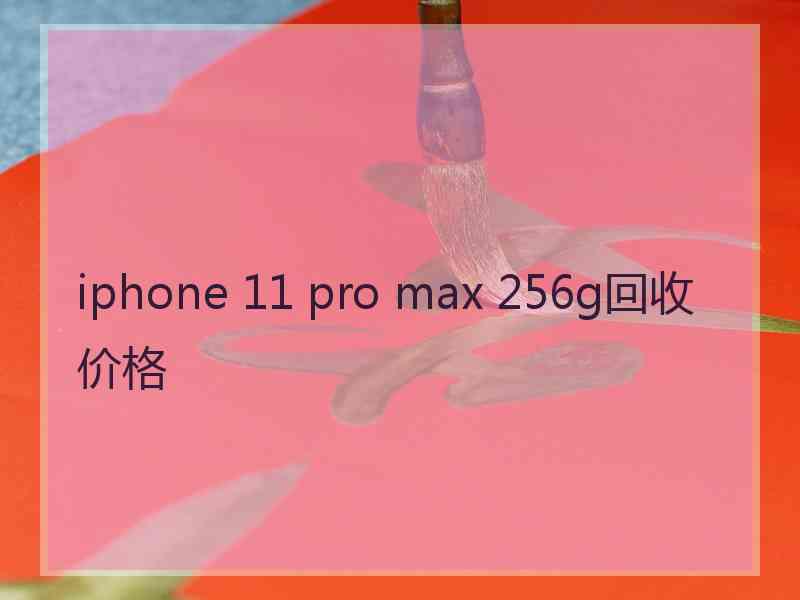 iphone 11 pro max 256g回收价格