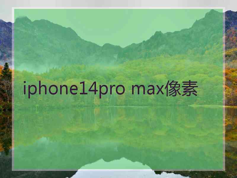 iphone14pro max像素