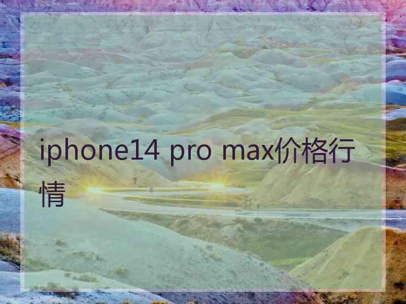 iphone14 pro max价格行情