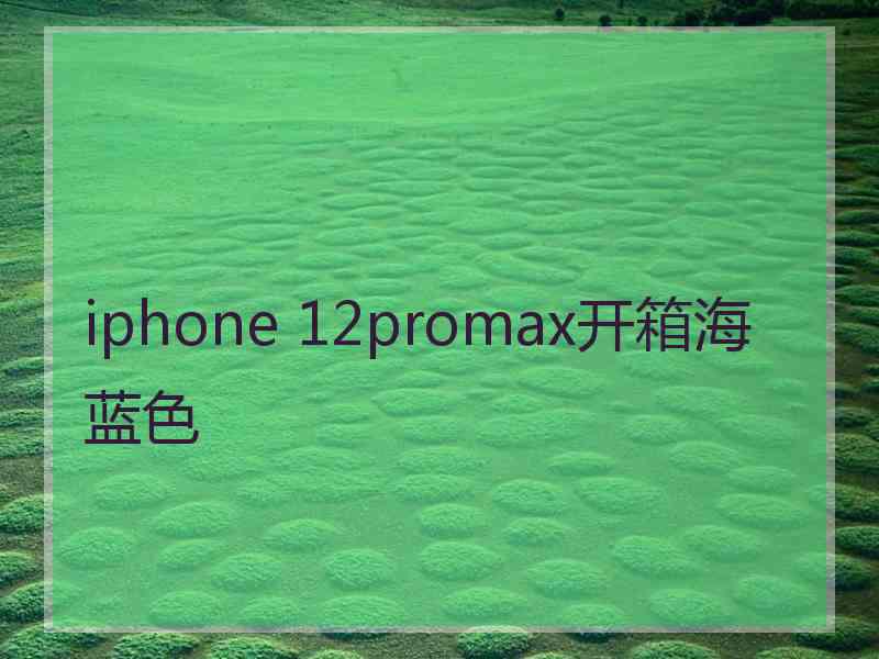 iphone 12promax开箱海蓝色