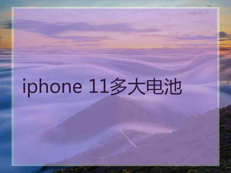 iphone 11多大电池