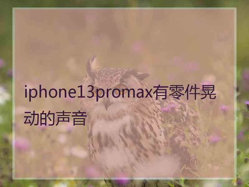 iphone13promax有零件晃动的声音