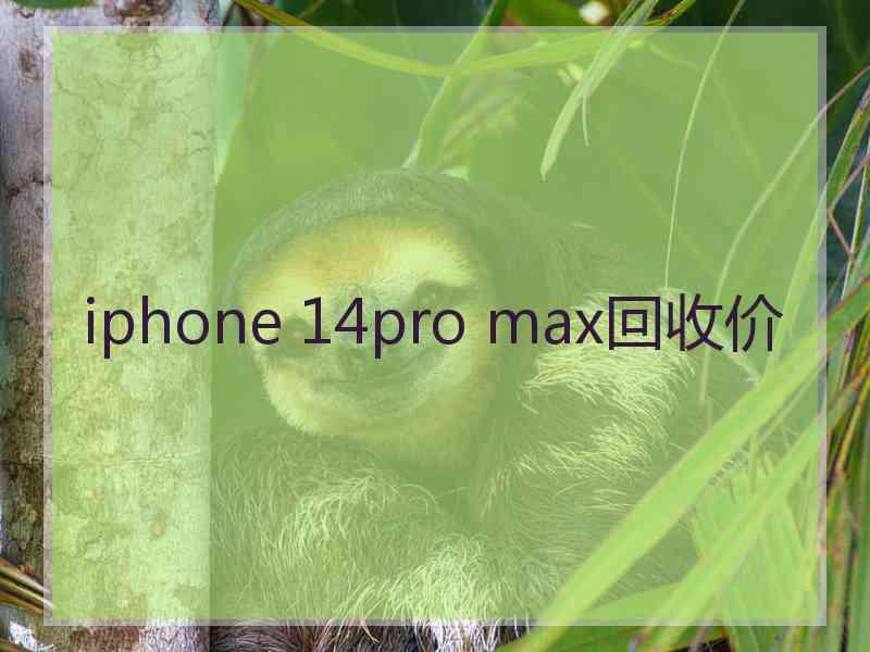 iphone 14pro max回收价