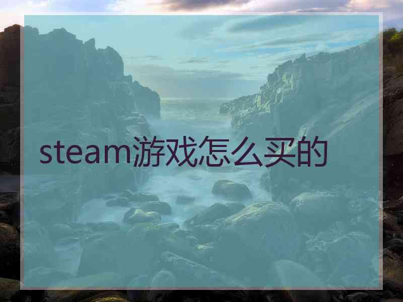 steam游戏怎么买的