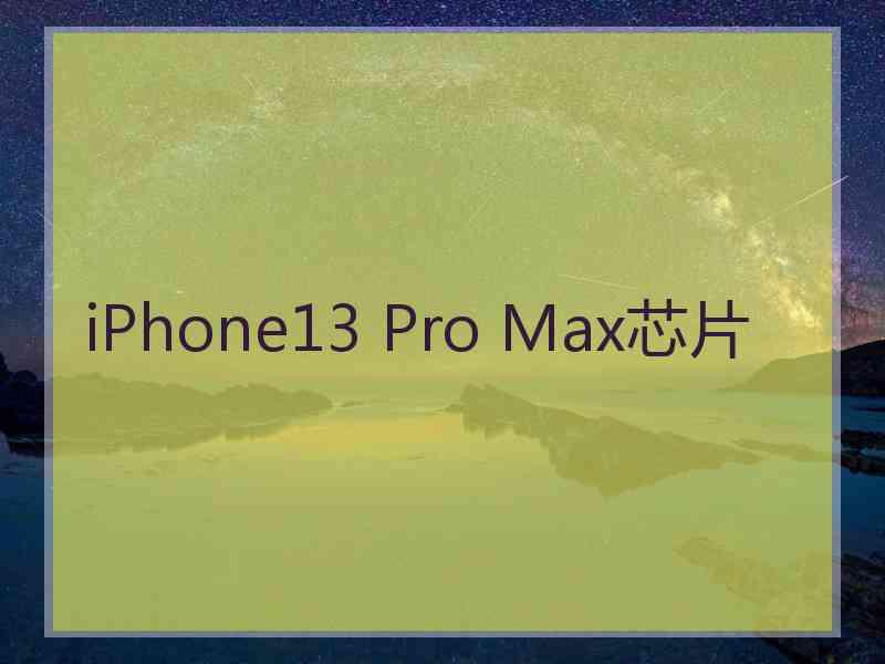 iPhone13 Pro Max芯片