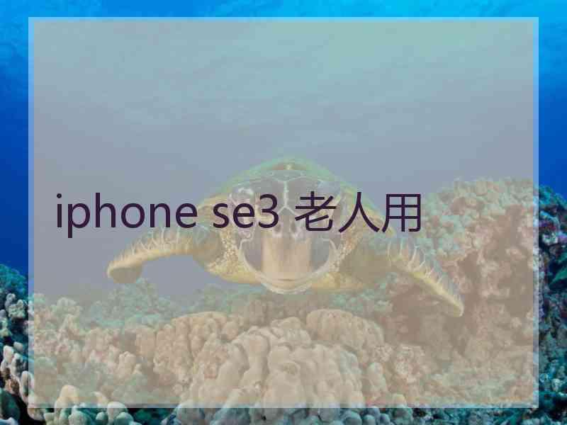 iphone se3 老人用