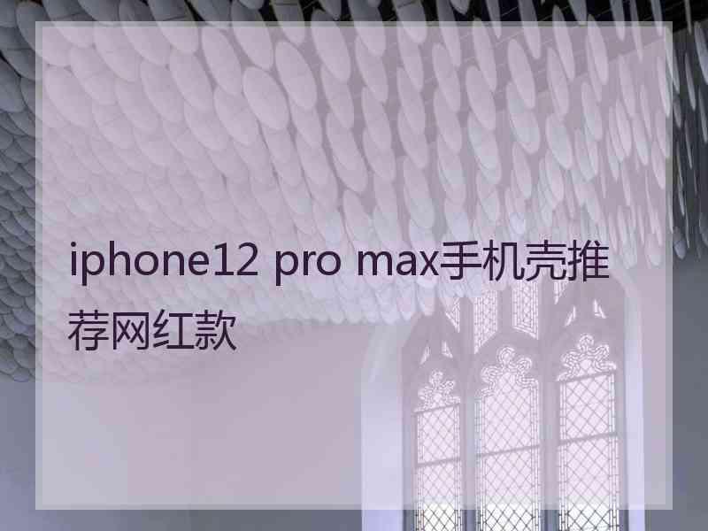 iphone12 pro max手机壳推荐网红款