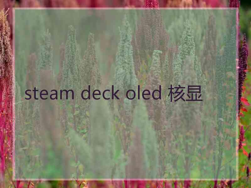 steam deck oled 核显