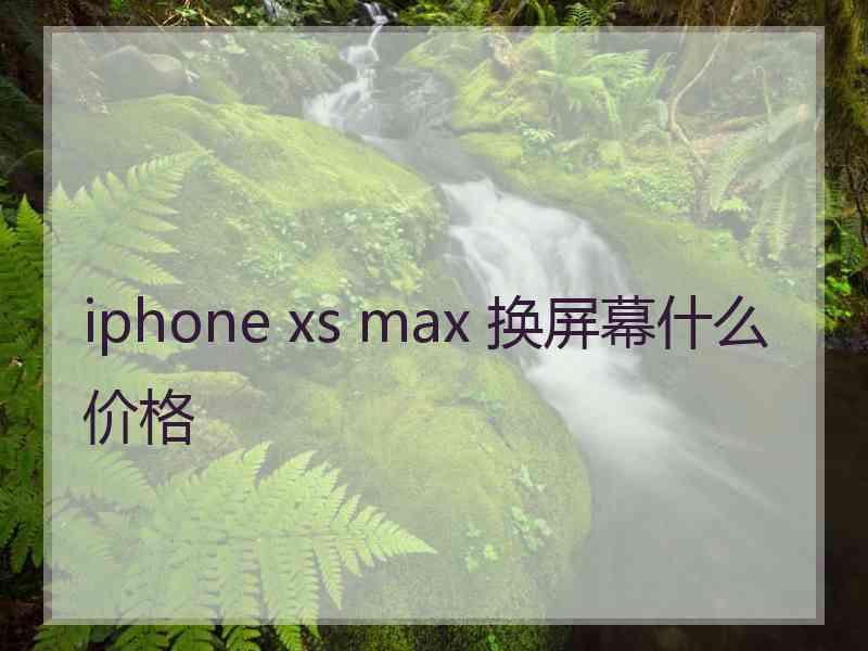 iphone xs max 换屏幕什么价格