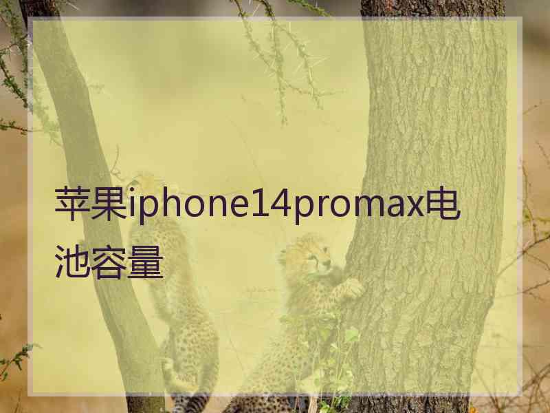 苹果iphone14promax电池容量