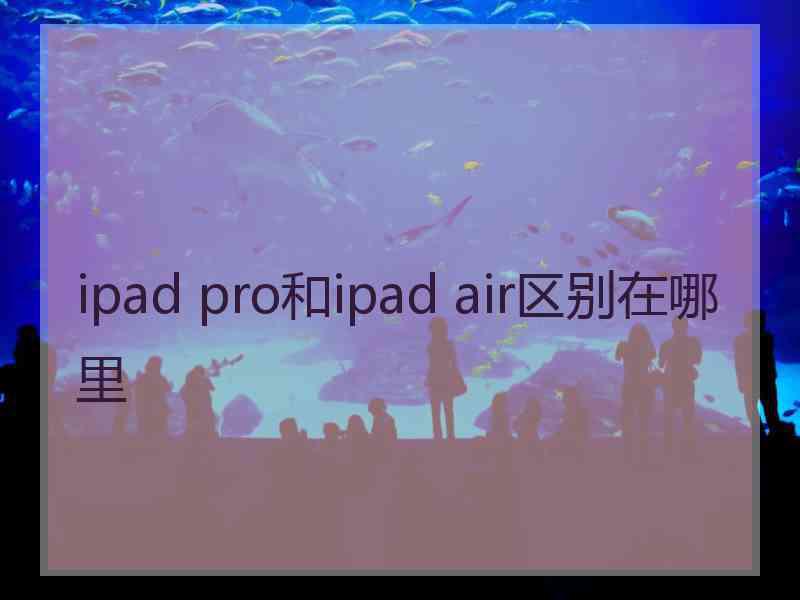 ipad pro和ipad air区别在哪里