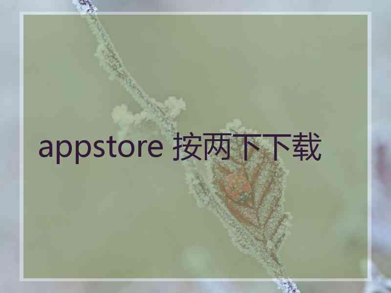 appstore 按两下下载