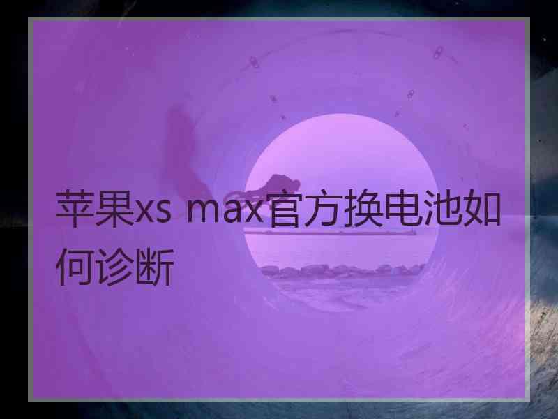 苹果xs max官方换电池如何诊断