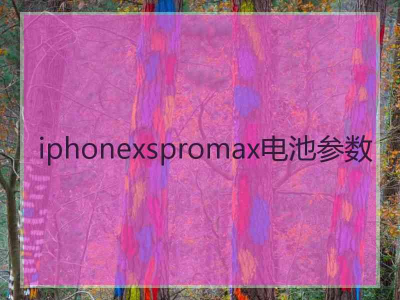 iphonexspromax电池参数