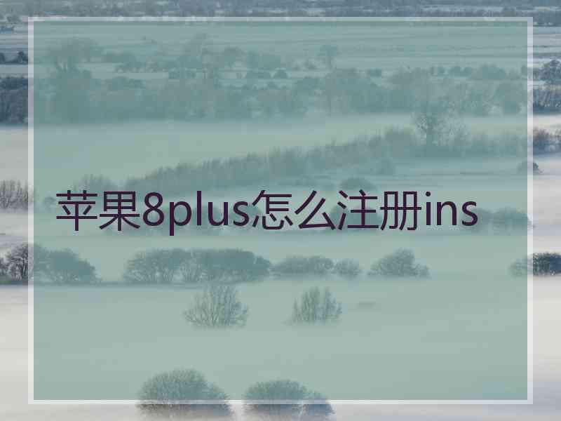 苹果8plus怎么注册ins