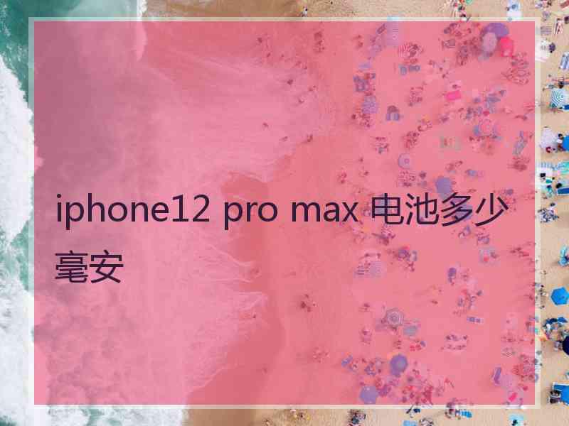 iphone12 pro max 电池多少毫安