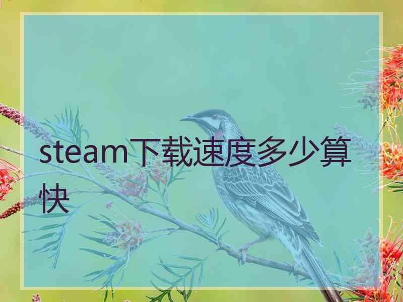 steam下载速度多少算快