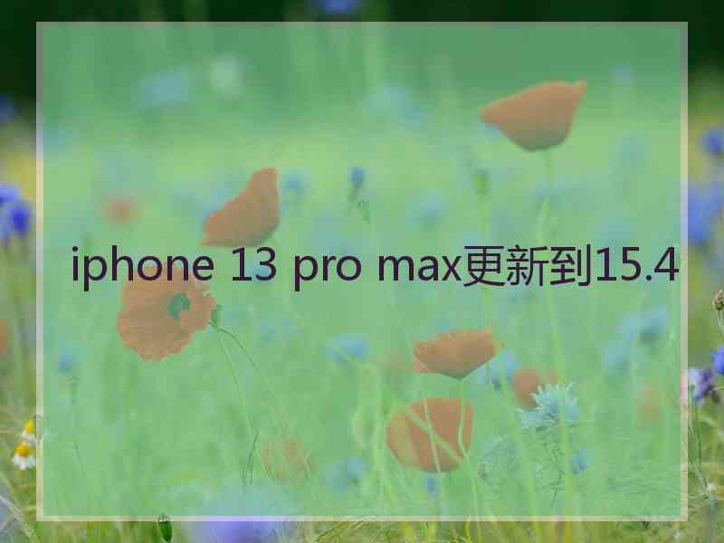 iphone 13 pro max更新到15.4