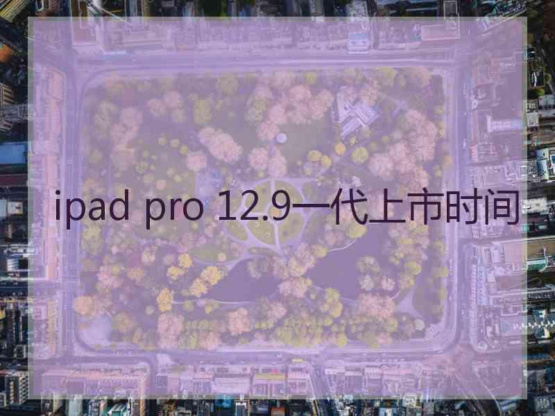 ipad pro 12.9一代上市时间