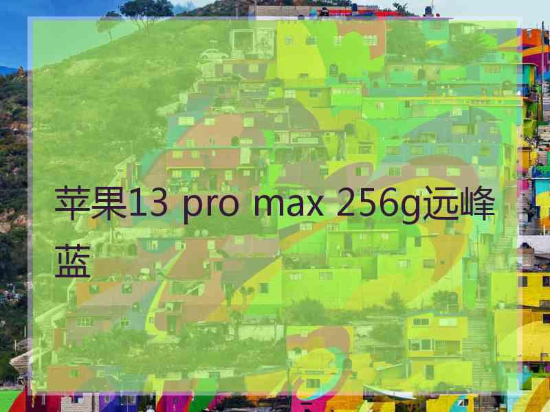 苹果13 pro max 256g远峰蓝