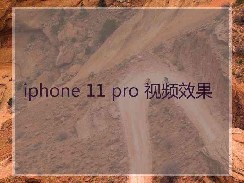 iphone 11 pro 视频效果