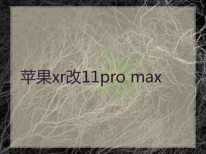 苹果xr改11pro max