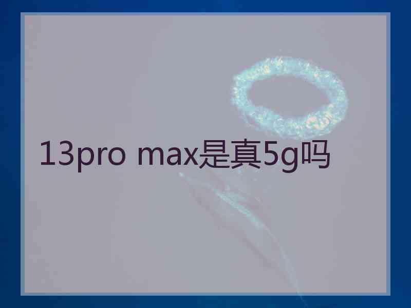 13pro max是真5g吗