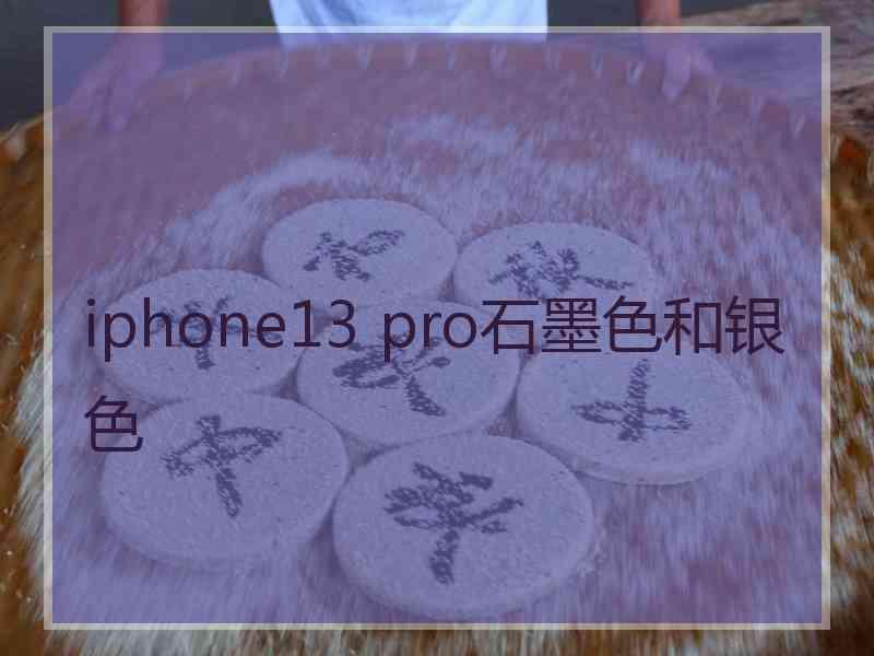 iphone13 pro石墨色和银色