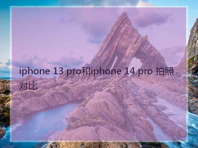 iphone 13 pro和iphone 14 pro 拍照对比