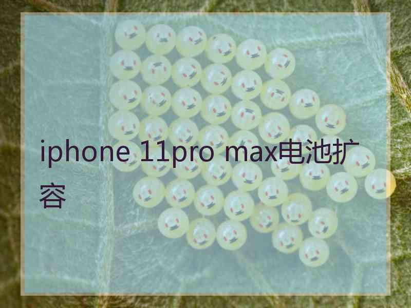 iphone 11pro max电池扩容