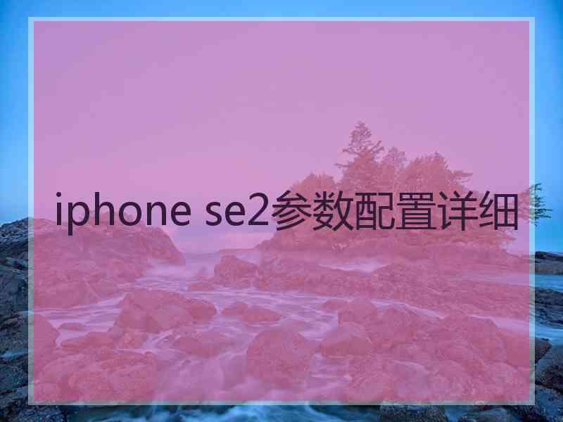 iphone se2参数配置详细