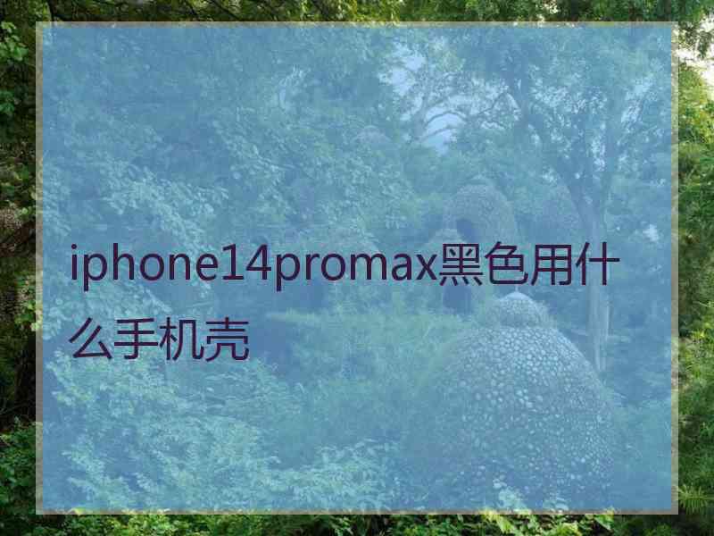 iphone14promax黑色用什么手机壳