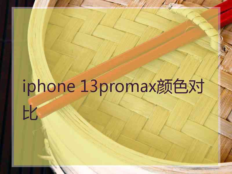 iphone 13promax颜色对比