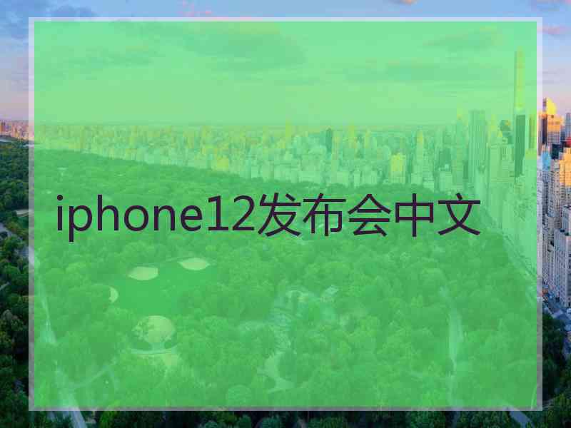 iphone12发布会中文