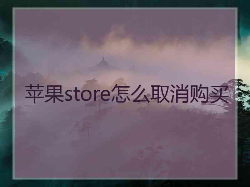 苹果store怎么取消购买