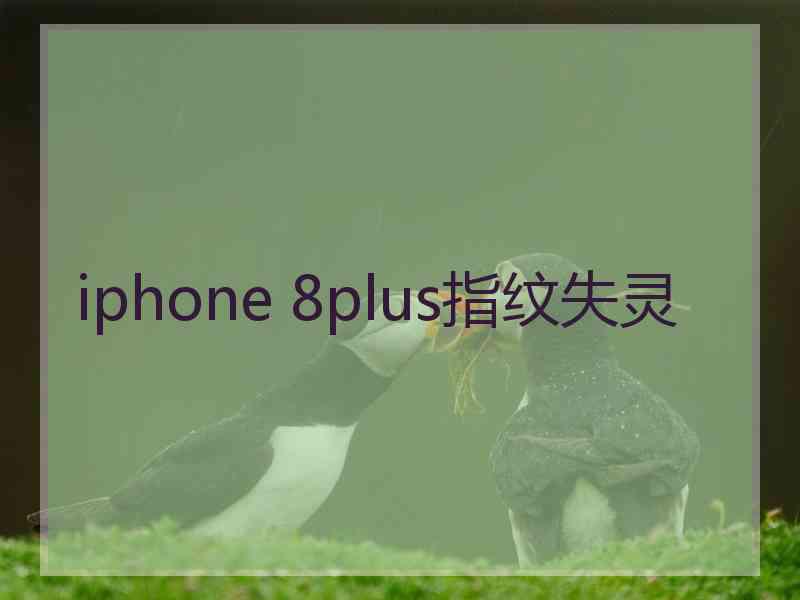 iphone 8plus指纹失灵