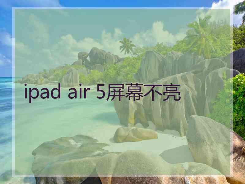 ipad air 5屏幕不亮