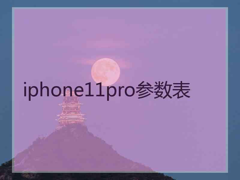 iphone11pro参数表