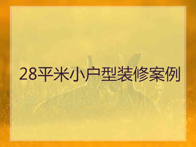 28平米小户型装修案例