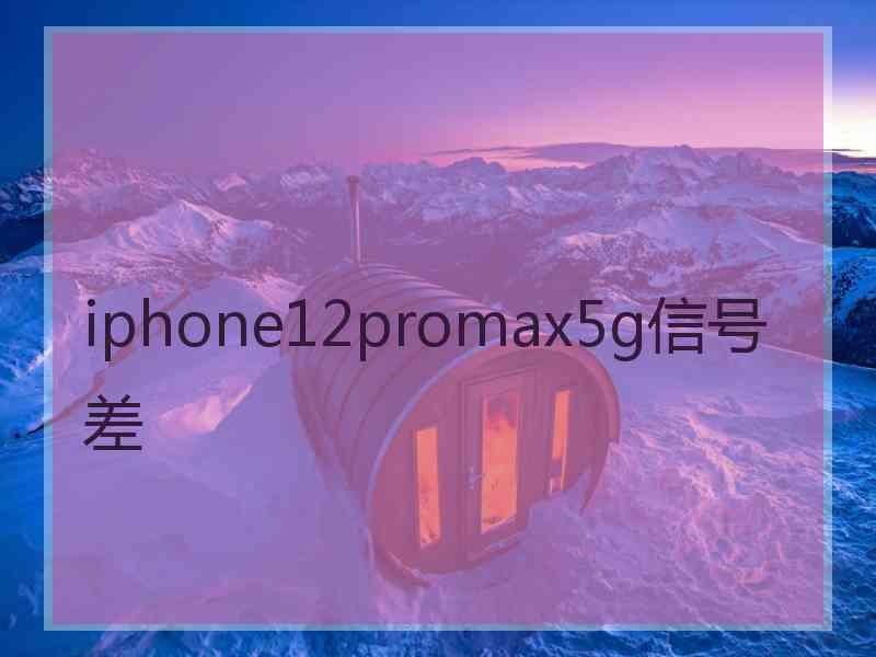 iphone12promax5g信号差