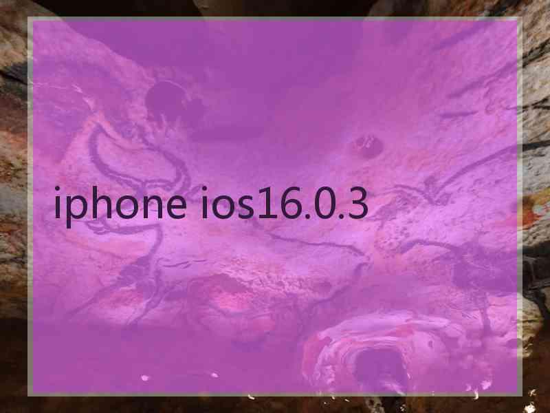 iphone ios16.0.3