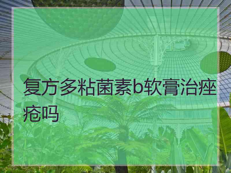 复方多粘菌素b软膏治痤疮吗